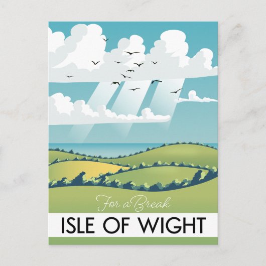 reisposter van Isle of Wight. Briefkaart (Voorkant)