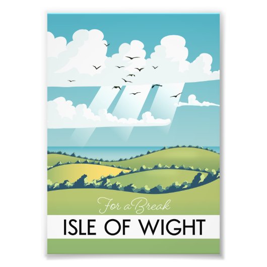 reisposter van Isle of Wight. Foto Afdruk (Voorkant)