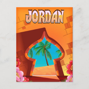 Reisposter van Jordanië Palace Briefkaart