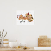 Reisposter van Letland Poster (Keuken)