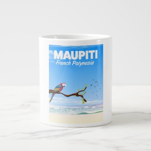 Reisposter van Maupiti French polynesia Grote Koffiekop (Voorkant)