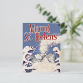 Reisposter van Mount St. Helens uit het verleden Briefkaart (Staand voorkant)