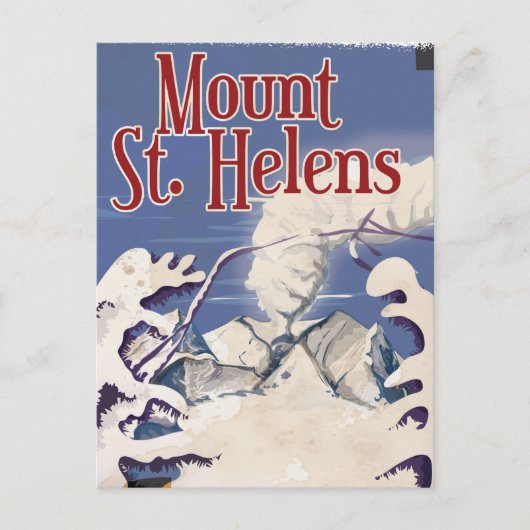 Reisposter van Mount St. Helens uit het verleden Briefkaart (Voorkant)
