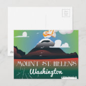 Reisposter van Mount St. Helens uit het verleden. Briefkaart (Voorkant / Achterkant)