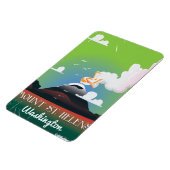Reisposter van Mount St. Helens uit het verleden. Magneet (Linkerzijde)