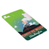 Reisposter van Mount St. Helens uit het verleden. Magneet (Rechterzijde)