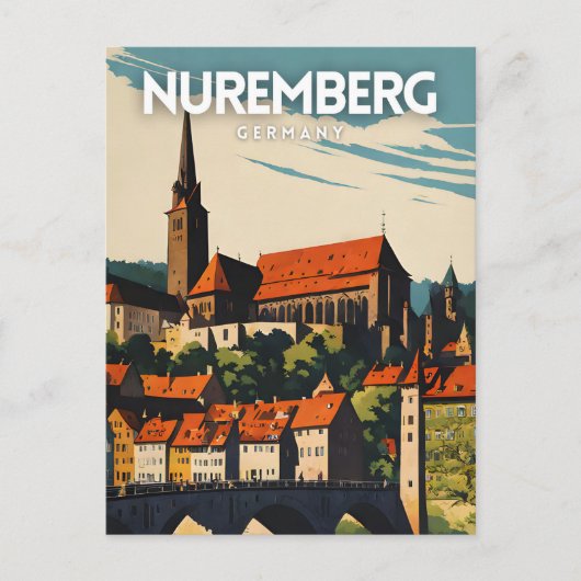 Reisposter van Neurenberg Briefkaart (Voorkant)