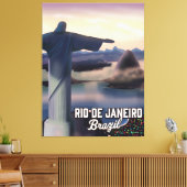 Reisposter van Rio De Janeiro Brazilië. Canvas Afdruk (Insitu (Woonkamer))