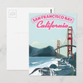 Reisposter van San Fransisco Bay Briefkaart (Voorkant / Achterkant)