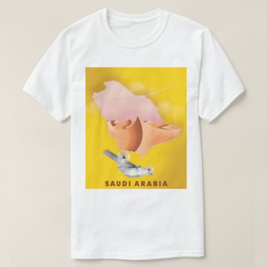 Reisposter van Saudi-Arabië met illustraties. T-shirt (Design voorkant)