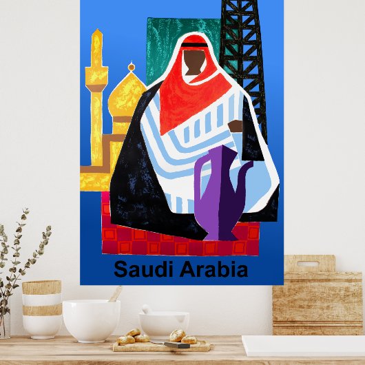 Reisposter van Saudi-Arabië Poster (Keuken)