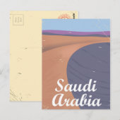 Reisposter van Saudi-Arabië uit het verleden Briefkaart (Voorkant / Achterkant)