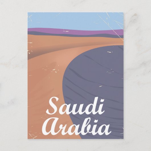 Reisposter van Saudi-Arabië uit het verleden Briefkaart (Voorkant)