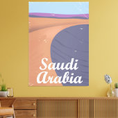 Reisposter van Saudi-Arabië uit het verleden Canvas Afdruk (Insitu (Woonkamer))