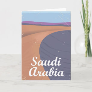 Reisposter van Saudi-Arabië uit het verleden Feestdagen Kaart