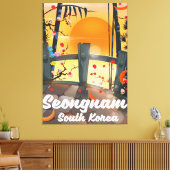 Reisposter van Seongnam Zuid-Korea Canvas Afdruk (Insitu (Woonkamer))