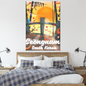 Reisposter van Seongnam Zuid-Korea Canvas Afdruk (Insitu (Slaapkamer))