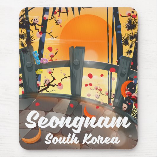 Reisposter van Seongnam Zuid-Korea Muismat (Voorkant)