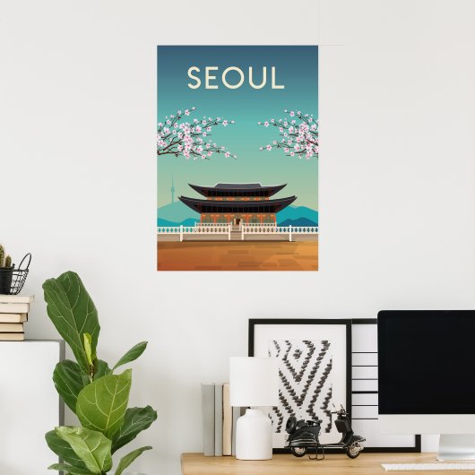 Reisposter van Seoul Korea Poster (Thuiskantoor)