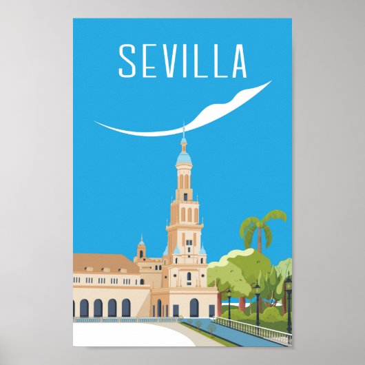 Reisposter van Sevilla Spanje Poster (Voorkant)