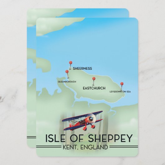 Reisposter van Sheppey Kent England (Voorkant / Achterkant)
