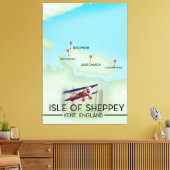 Reisposter van Sheppey Kent England Canvas Afdruk (Insitu (Woonkamer))