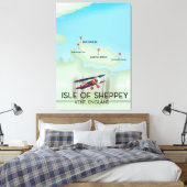 Reisposter van Sheppey Kent England Canvas Afdruk (Insitu (Slaapkamer))