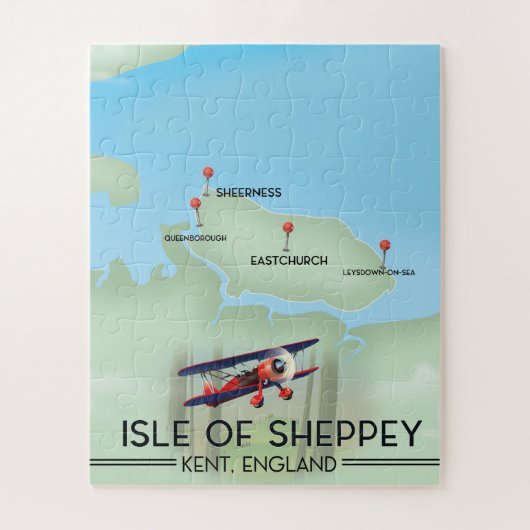 Reisposter van Sheppey Kent England Legpuzzel (Verticaal)