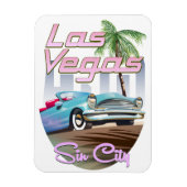 Reisposter van Sin City Las Vegas 1980s Magneet (Verticaal)