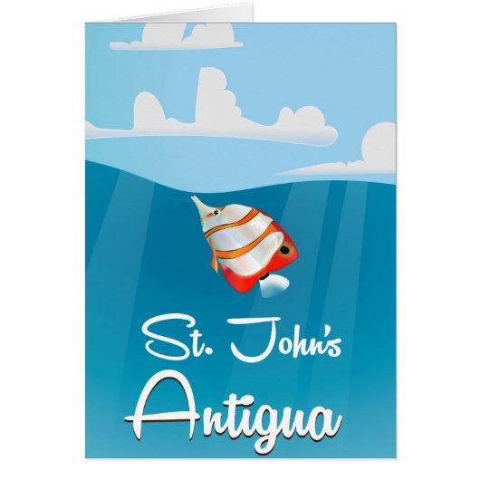 Reisposter van St. John's, Antigua en Barbuda (Voorkant)