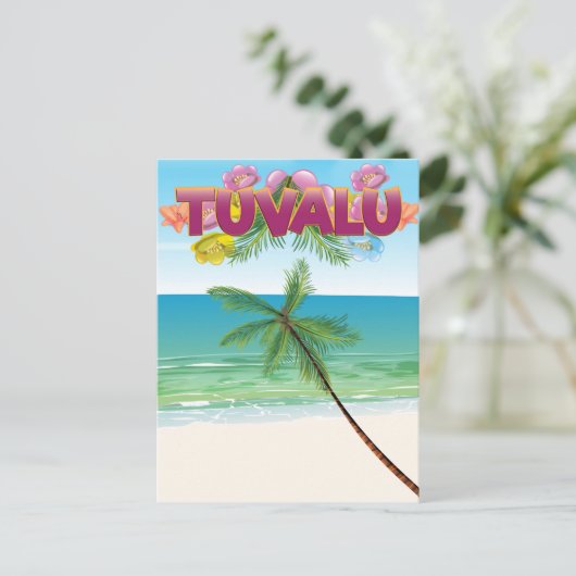 Reisposter van Tuvalu Island Briefkaart (Staand voorkant)