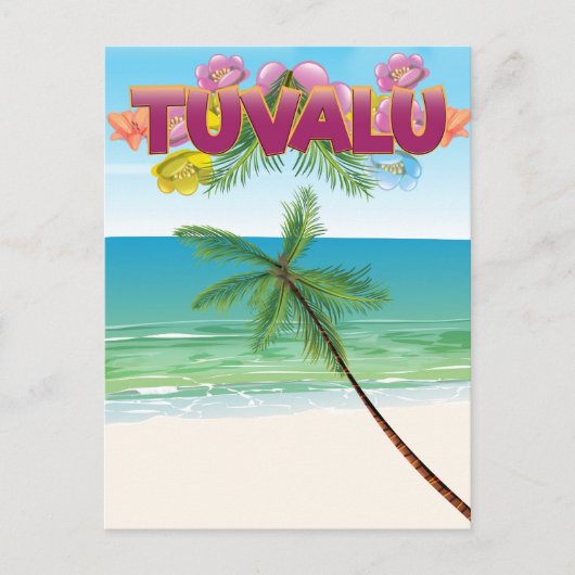 Reisposter van Tuvalu Island Briefkaart (Voorkant)