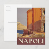 Reisposter van Vesuvius en de baai van Napels Briefkaart (Voorkant / Achterkant)