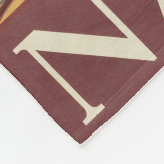 Reisposter van Vesuvius en de baai van Napels Fleece Deken (Hoek)