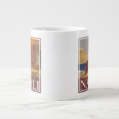 Reisposter van Vesuvius en de baai van Napels Grote Koffiekop (Voorkant)