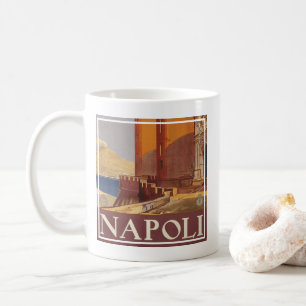 Reisposter van Vesuvius en de baai van Napels Koffiemok