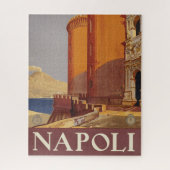 Reisposter van Vesuvius en de baai van Napels Legpuzzel (Verticaal)
