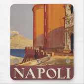 Reisposter van Vesuvius en de baai van Napels Muismat (Voorkant)