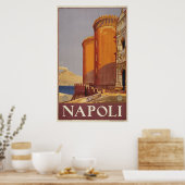 Reisposter van Vesuvius en de baai van Napels Poster (Keuken)