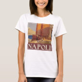 Reisposter van Vesuvius en de baai van Napels T-shirt (Voorkant)