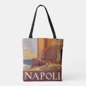 Reisposter van Vesuvius en de baai van Napels Tote Bag (Achterkant)