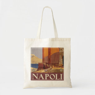 Reisposter van Vesuvius en de baai van Napels Tote Bag