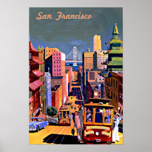 Reisposter van Vintage San Francisco Poster
