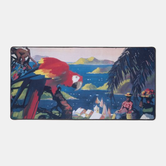 Reisposter van watervliegtuig vliegend over Caribi Bureaumat (Voorkant)