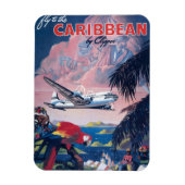 Reisposter van watervliegtuig vliegend over Caribi Magneet (Verticaal)