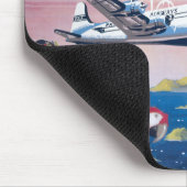 Reisposter van watervliegtuig vliegend over Caribi Muismat (Hoek)