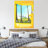 Reisposter van Yellowstone National Park. Canvas Afdruk (Insitu (Slaapkamer))