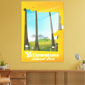 Reisposter van Yellowstone National Park. Canvas Afdruk (Insitu (Woonkamer))