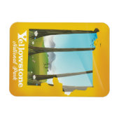 Reisposter van Yellowstone National Park. Magneet (Horizontaal)