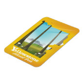 Reisposter van Yellowstone National Park. Magneet (Linkerzijde)